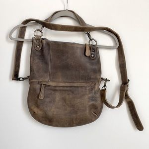BED STU Taupe Leather Crossbody Bag